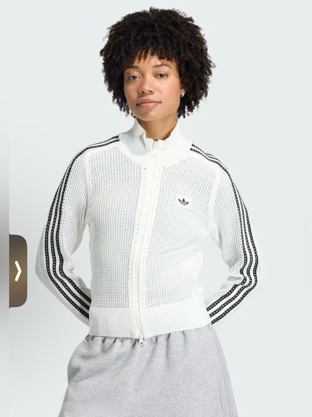 adidas Originals Open Knit Crotchet Firebird Top/Jacket - Size XL
